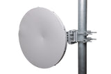 Siklu 60GHz 2ft V-Band antenna with mounting kit. Used for high-speed, point-to-point wireless communication. ZSK-EH-ANT-60G-2FT.
