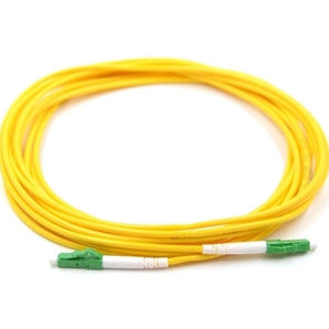 Acconet LC/APC to LC/APC Simplex 3M Single Mode fiber optic patch lead, green connectors, used for high-speed data transmission.
