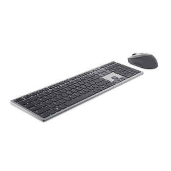 Dell Premier Multi-Device Wireless Keyboard and Mouse (KM7321W) on a white surface.
