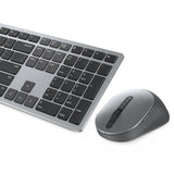 Dell Premier Multi-Device Wireless Keyboard and Mouse (KM7321W) on a white surface.