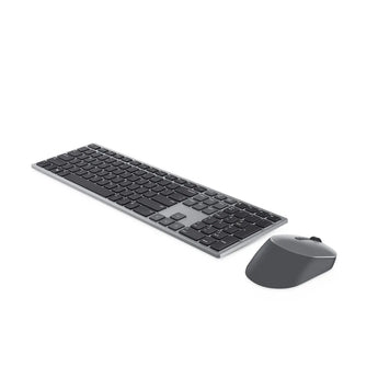 Dell Premier Multi-Device Wireless Keyboard and Mouse (KM7321W) on a white surface.