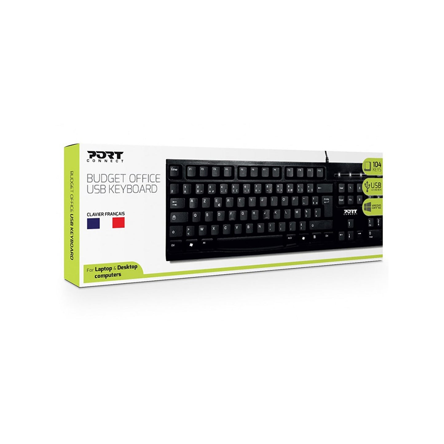 Port Black Office USB Keyboard - NexGen Computing -R 218.30