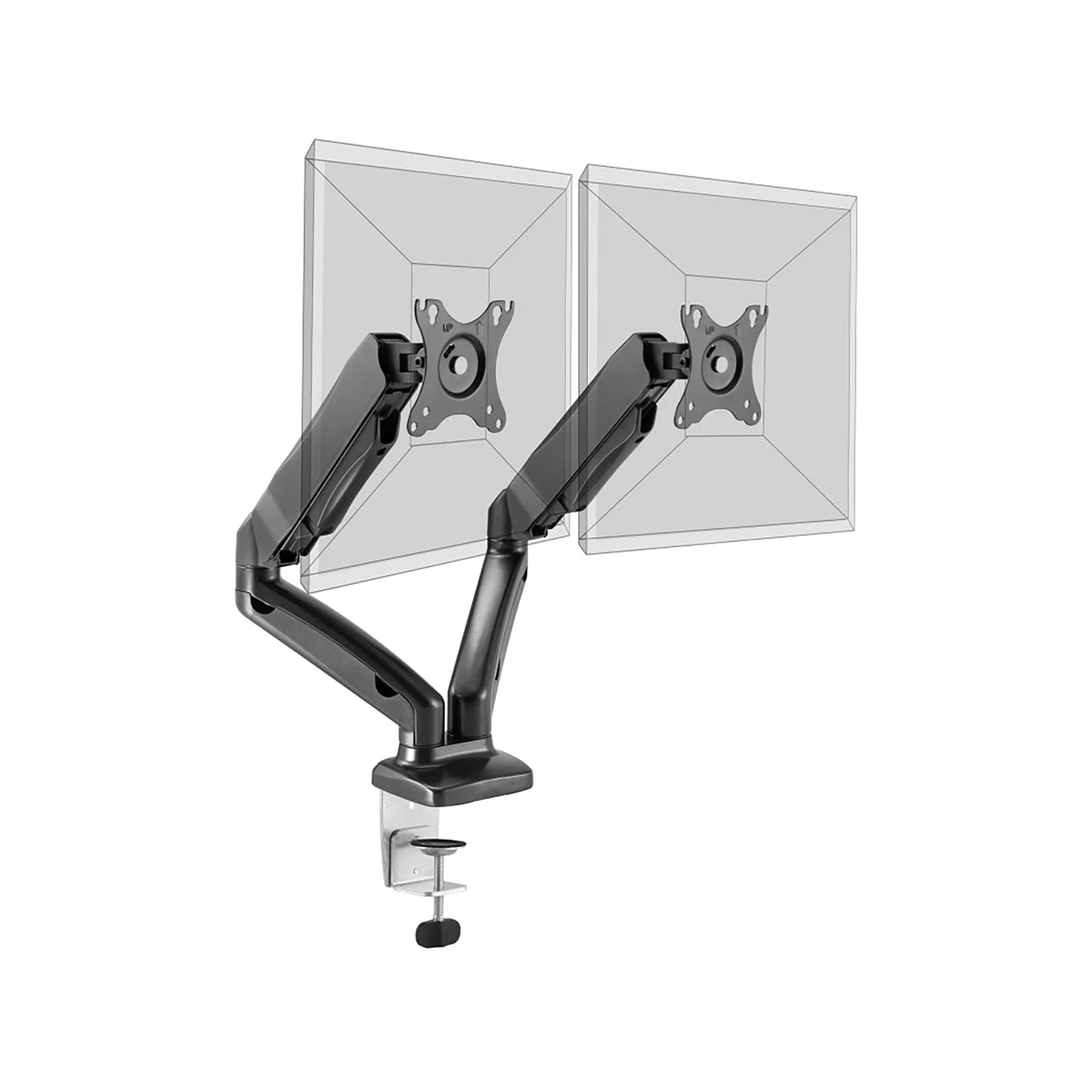 Port Dual-Screen Vesa Mountable up to 32" Desk Monitor Arm - NexGen Computing