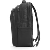 HP Renew Business 17.3-inch Laptop Backpack for professionals, made from recycled ocean plastic, carrying a laptop.