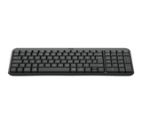 Logitech K250 compact Bluetooth wireless keyboard with deep-profile keys, made from recycled plastic.