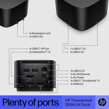 HP Thunderbolt 120W G4 Dock: Connects Windows, Mac, and Chrome OS laptops via Thunderbolt or USB-C for maximum performance.