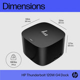 HP Thunderbolt 120W G4 Dock: Connects Windows, Mac, and Chrome OS laptops via Thunderbolt or USB-C for maximum performance.