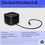 HP Thunderbolt 120W G4 Dock: Connects Windows, Mac, and Chrome OS laptops via Thunderbolt or USB-C for maximum performance.