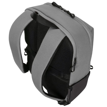 Targus Sagano Campus Backpack 15.6 Inch Grey, a slim and eco-friendly laptop bag.
