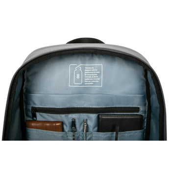 Targus Sagano Campus Backpack 15.6 Inch Grey, a slim and eco-friendly laptop bag.