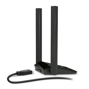 TP-Link Archer TX20U Plus AX1800 Wi-Fi 6 USB adapter with two high-gain antennas for improved wireless range and performance.