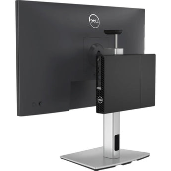 Dell Pro Micro All-in-One Stand MFS22 for OptiPlex Micro. Supports 19"-27" monitors with VESA mount. Clean cable management.