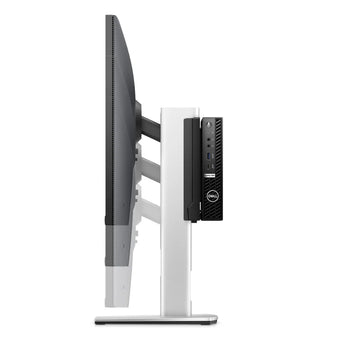Dell Pro Micro All-in-One Stand MFS22 for OptiPlex Micro. Supports 19"-27" monitors with VESA mount. Clean cable management.