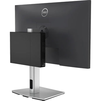 Dell Pro Micro All-in-One Stand MFS22 for OptiPlex Micro. Supports 19"-27" monitors with VESA mount. Clean cable management.