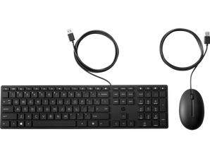 HP Wired 320MK keyboard and mouse combo connected via USB