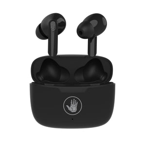 Body Glove Essentials TWS Lux Wireless Earbuds in Black: Bluetooth 5.0, touch control, long battery life.