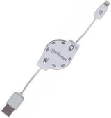 Manhattan iLynk Lightning Cable Retractable 1m