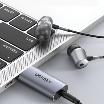 UGREEN CM383-80864 USB-A to 3.5mm Audio Jack External Sound Adapter - Silver
