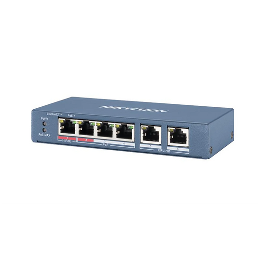 Hikvision 4 Port Fast Ethernet Unmanaged POE Switch - NexGen Computing -R 982.10