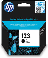HP 123 Black Original Ink Cartridge (F6V17AE) for reliable, high-quality printing in homes and offices.
