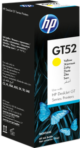 HP GT52 Yellow Original Ink Bottle (M0H56AE) for HP Smart Tank Printers