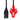Red top plug power cable with one kettle connector (IEC C13), MULTIPLUG1-RED. Standard South African 3-prong.