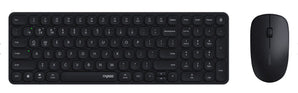 Rapoo 9320M Multi-Mode Wireless Keyboard and Mouse Combo - Ultra-slim design, aluminum base, and multi-device connectivity.