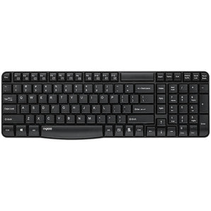 Rapoo E1050 wireless keyboard, compact design, quiet keys, ideal for office or home.