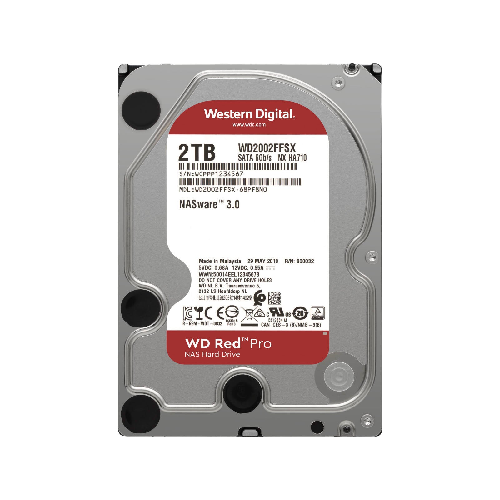 WD Red Pro NAS 2TB 3.5" SATA Internal HDD - NexGen Computing