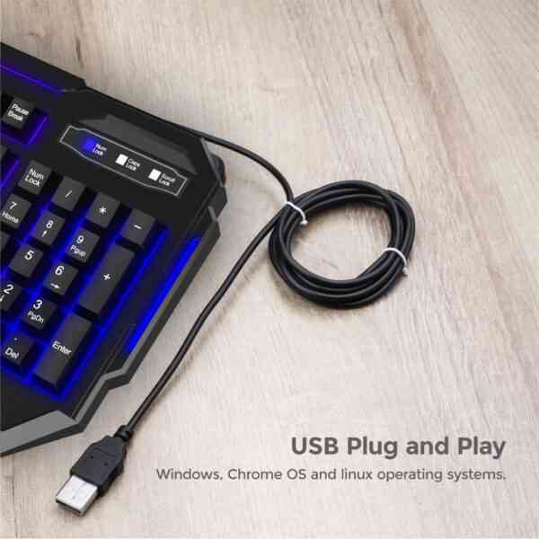 Astrum Slim Backlit Wired Gaming Keyboard - NexGen Computing -R 400.00