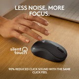 Logitech M240 Silent Bluetooth Mouse in graphite, an ambidextrous wireless mouse.