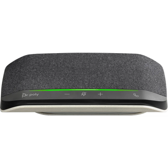 Poly Sync 10 USB-A/C speakerphone for small meetings, featuring a two-microphone array and compact design.