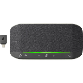 Poly Sync 10 USB-A/C speakerphone for small meetings, featuring a two-microphone array and compact design.