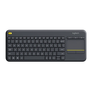 Logitech K400 Plus wireless keyboard with touchpad, black, for TV-connected PC control