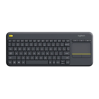 Logitech K400 Plus wireless keyboard with touchpad, black, for TV-connected PC control