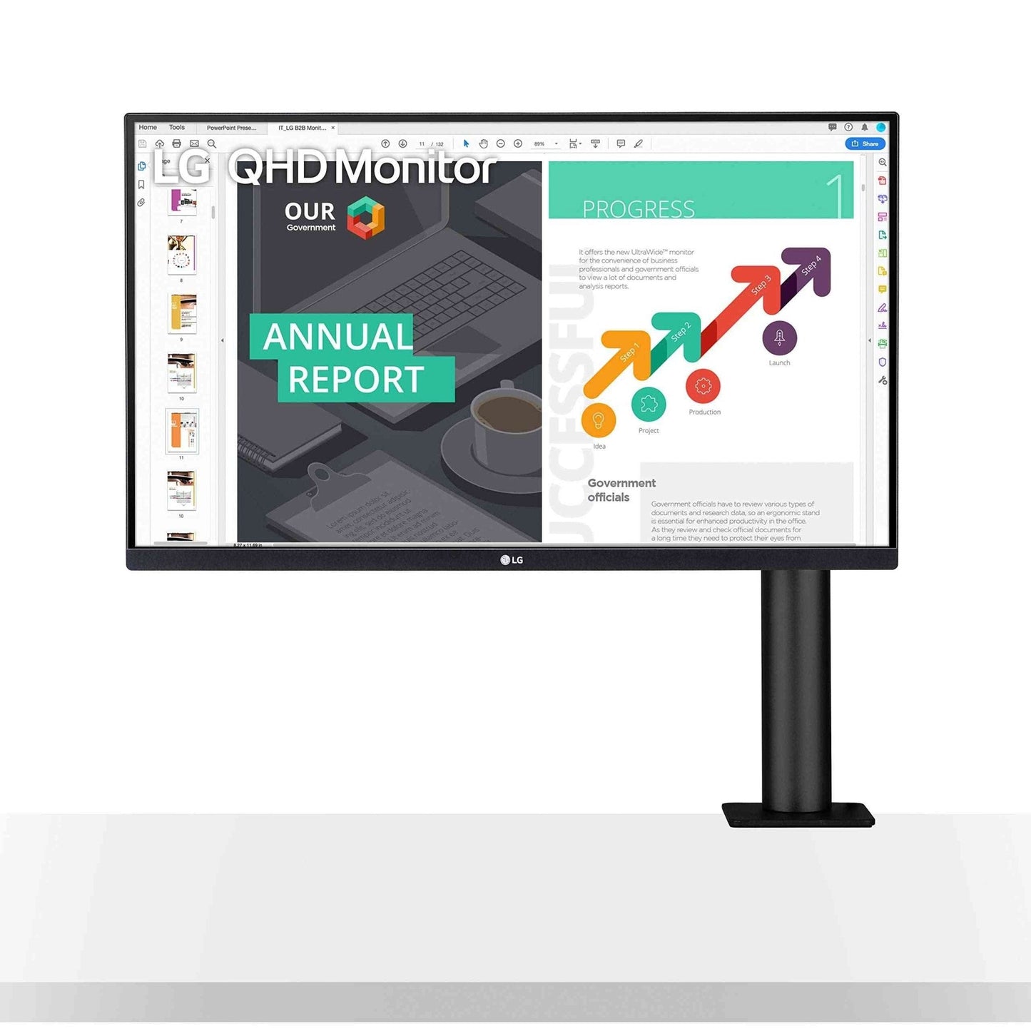 LG 27QN880-B 27 inch QHD Ergo IPS Monitor with USB Type-C Monitor - NexGen Computing -R 8399.00