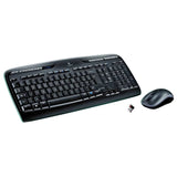 Logitech MK330 wireless keyboard and mouse combo with hotkeys for music, volume, and web access.