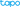 Blue 'tapo' logo on a black background