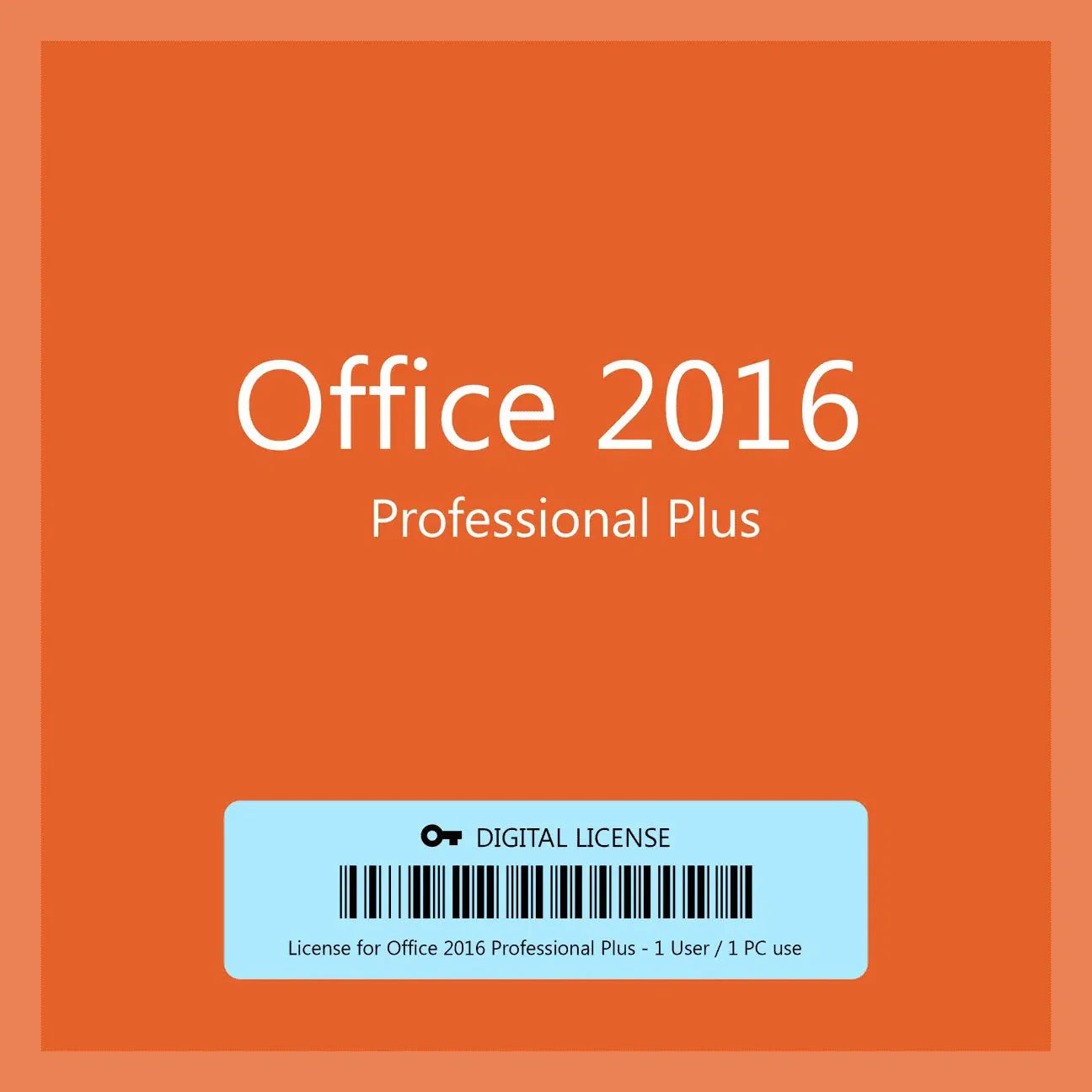 Microsoft Office 2016 Professional Plus.