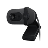 Logitech Brio 100 Full HD Webcam in graphite, perfect for clear video calls and streaming.