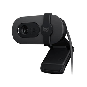 Logitech Brio 100 Full HD Webcam in graphite, perfect for clear video calls and streaming.